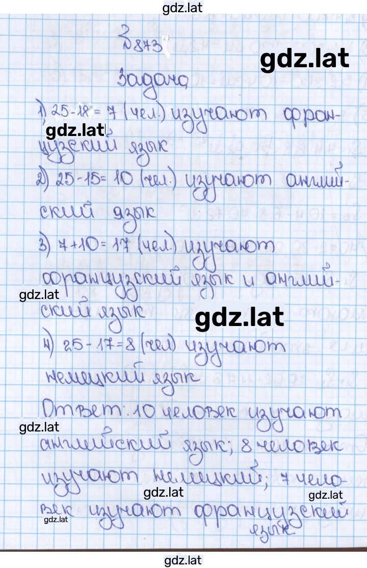 Решение задания № 873 — страница 1