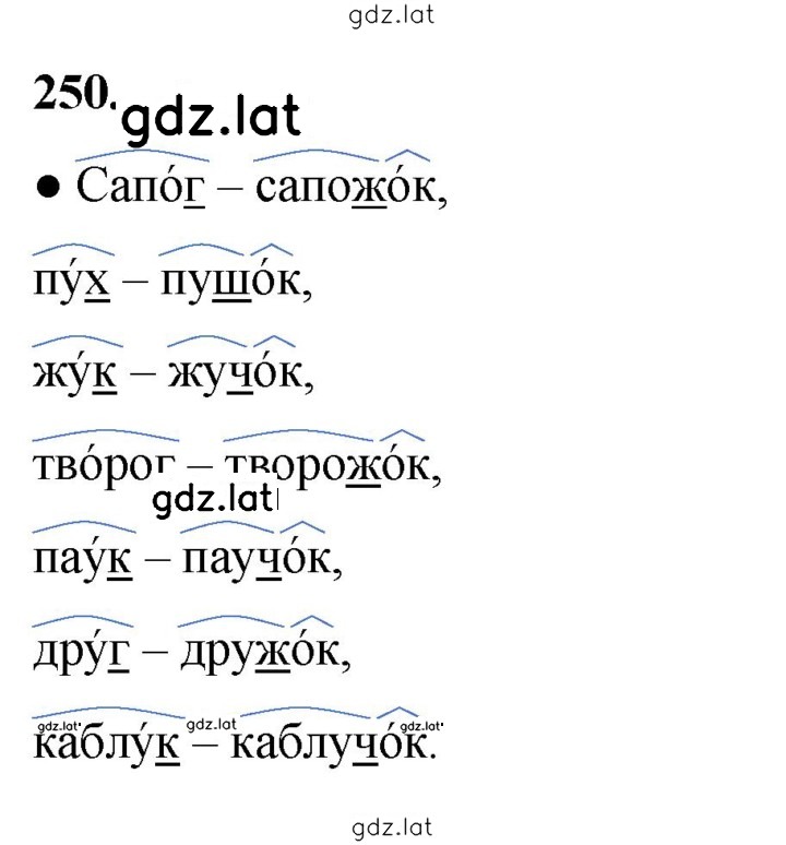 Решение задания № 250 — страница 1
