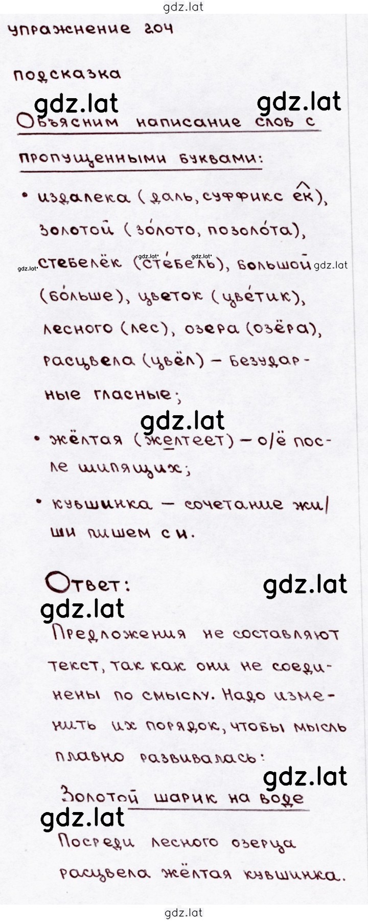 Решение задания № 204 — страница 1