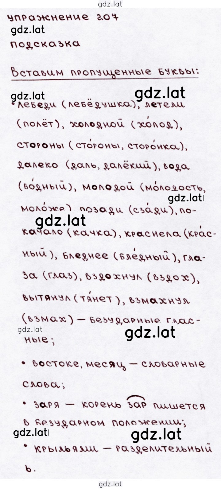 Решение задания № 207 — страница 1