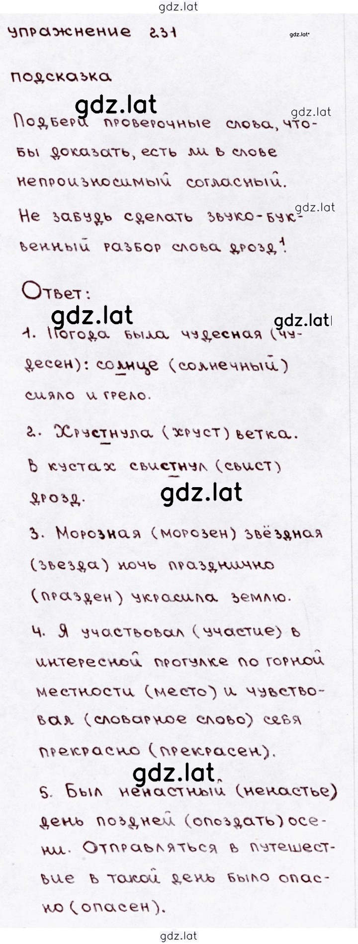 Решение задания № 231 — страница 1