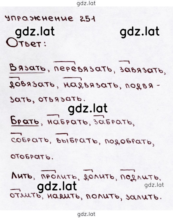 Решение задания № 251 — страница 1