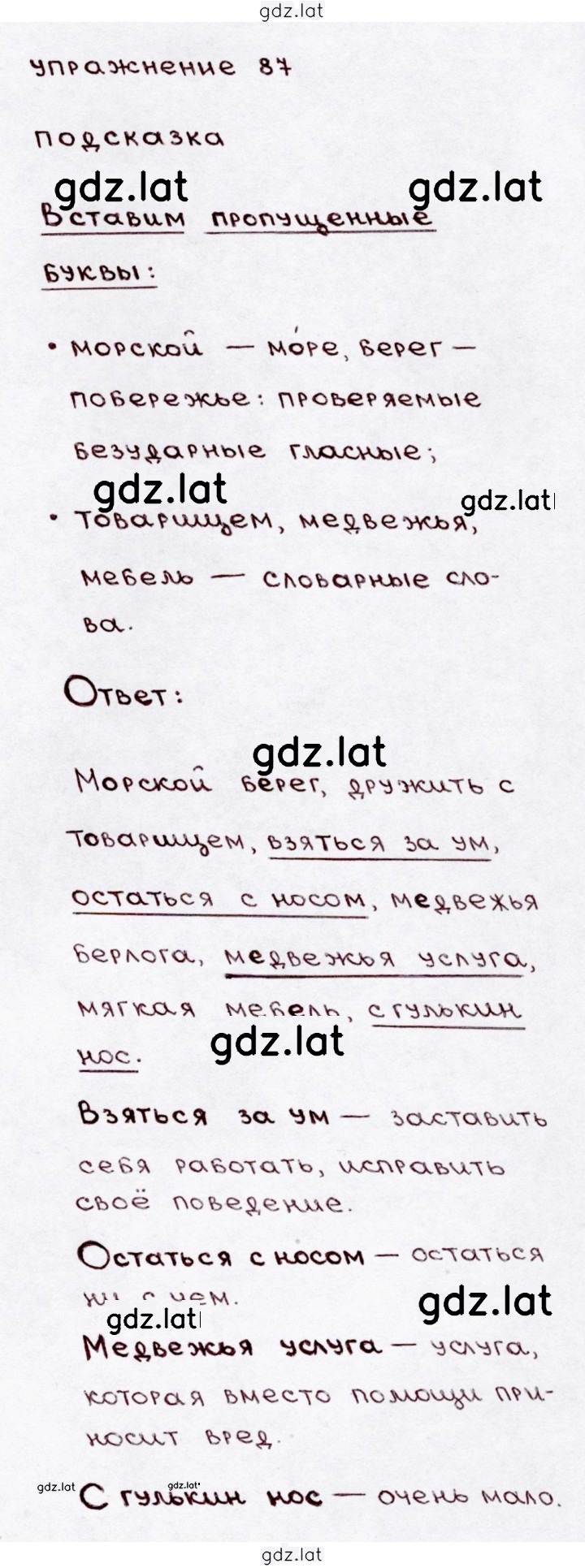 Решение задания № 87 — страница 1