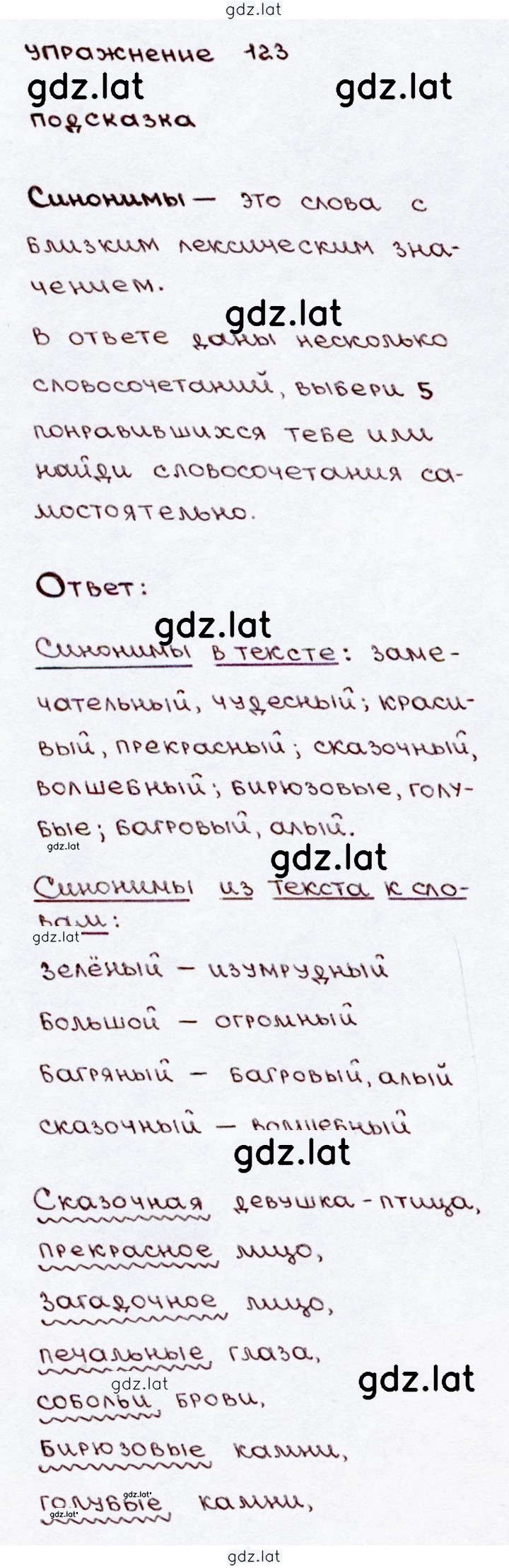Решение задания № 123 — страница 1