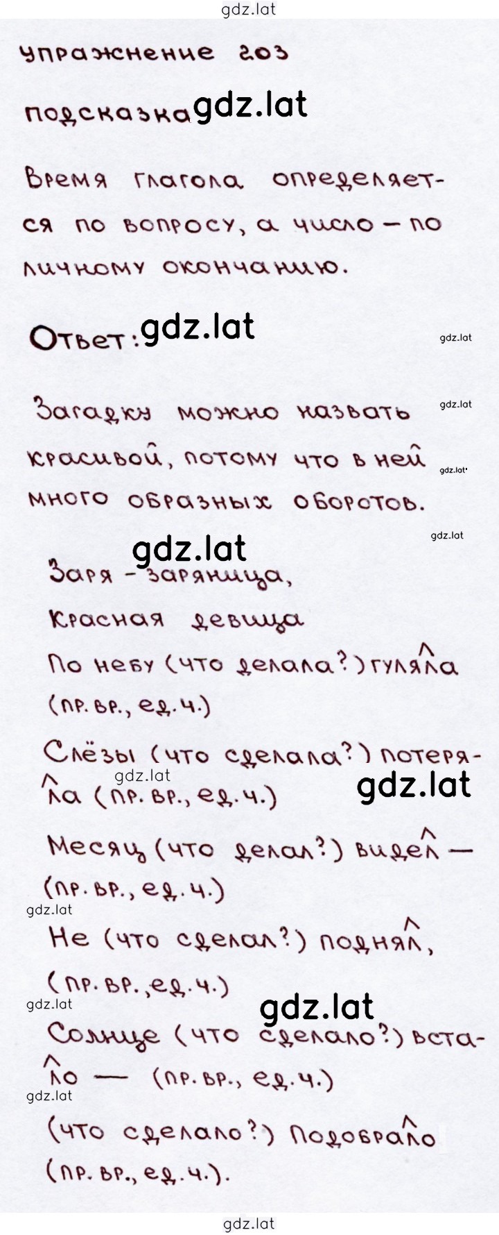 Решение задания № 203 — страница 1