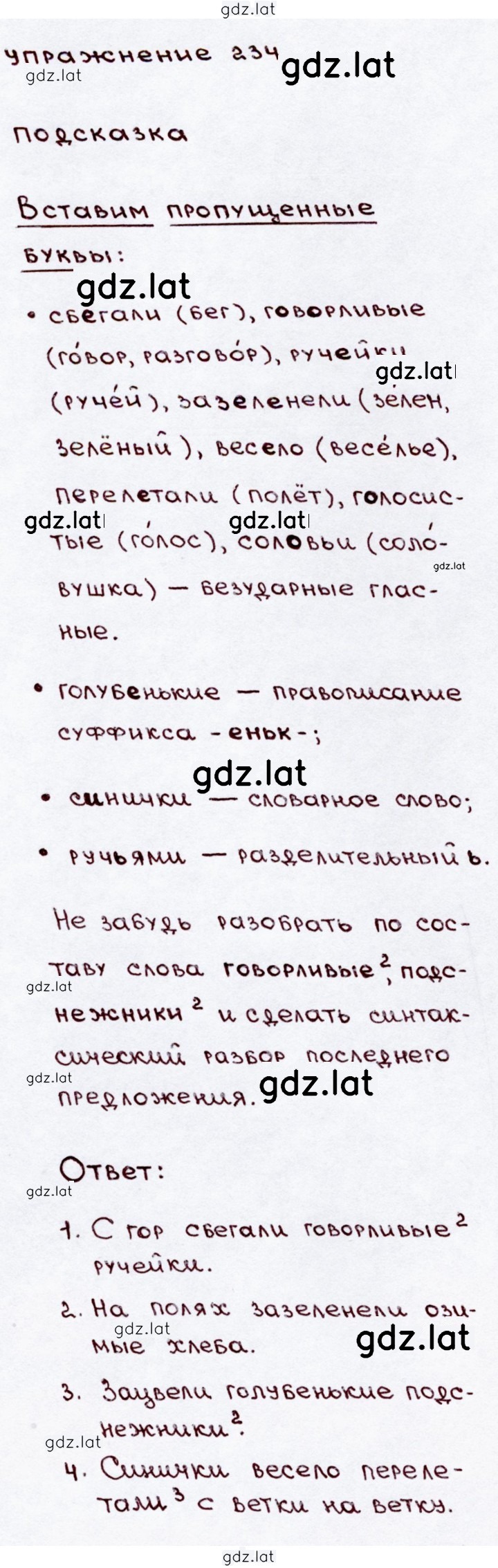 Решение задания № 234 — страница 1