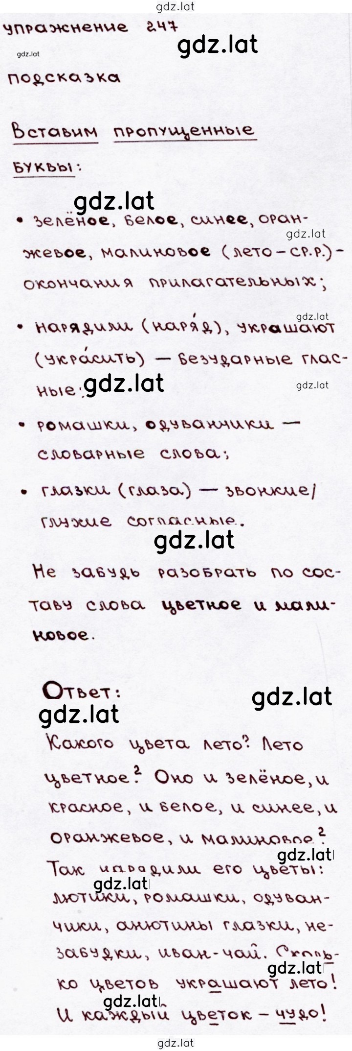 Решение задания № 247 — страница 1