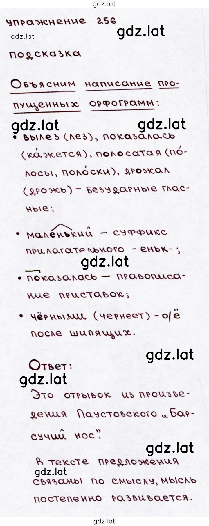 Решение задания № 256 — страница 1