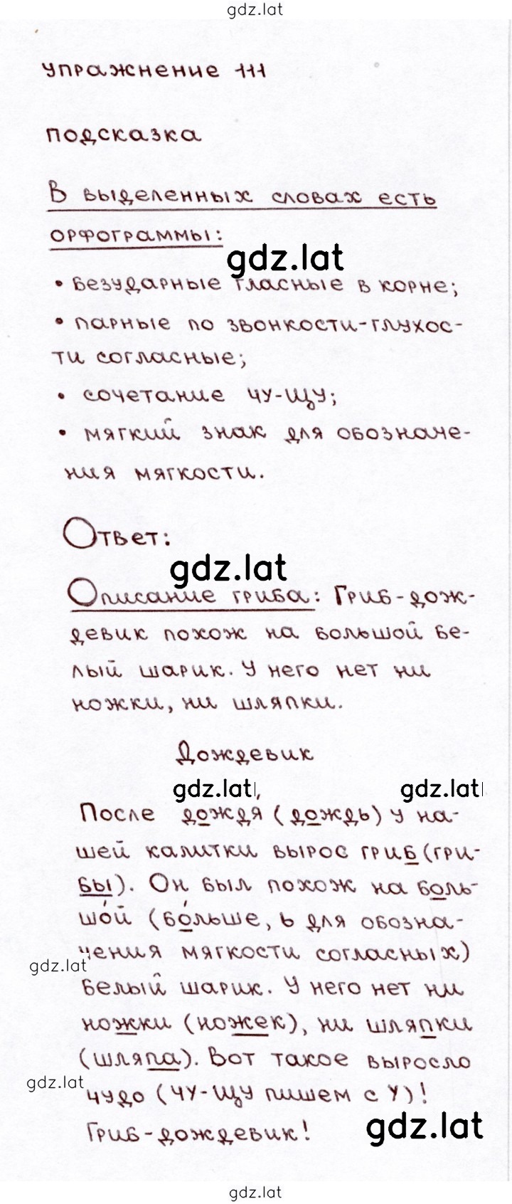 Решение задания № 111 — страница 1