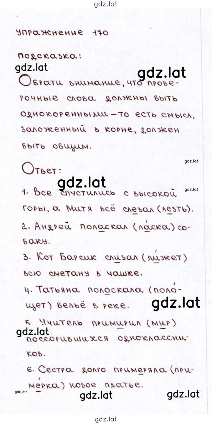 Решение задания № 170 — страница 1