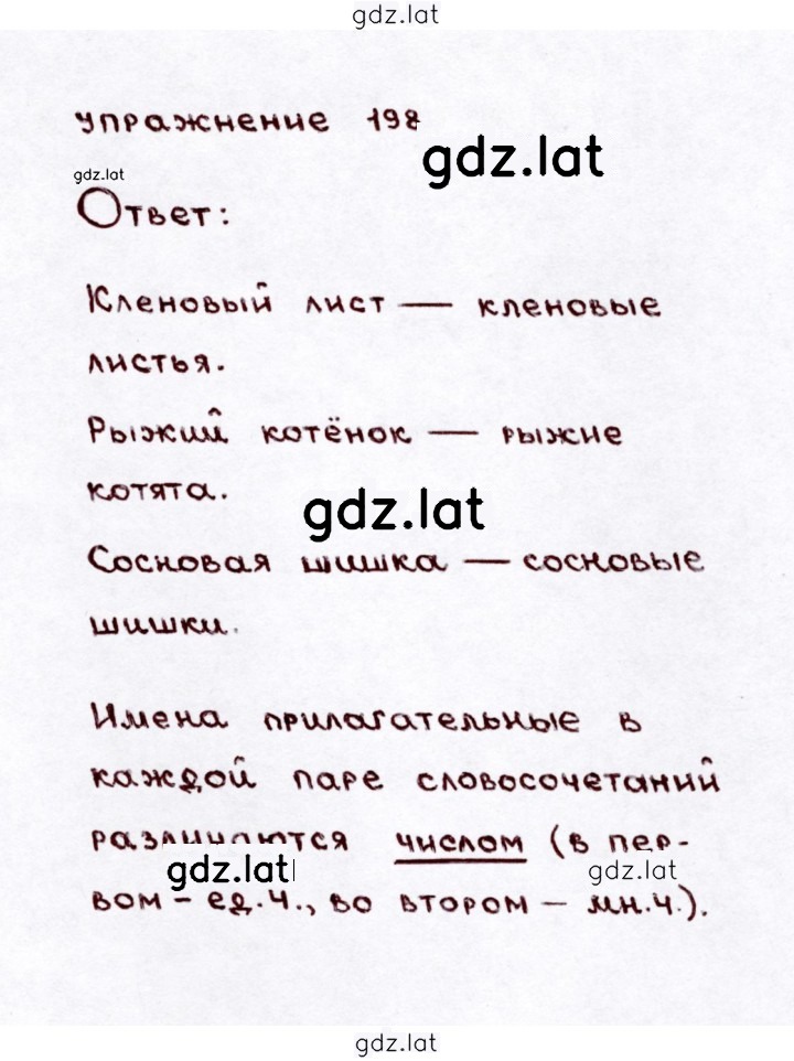 Решение задания № 198 — страница 1