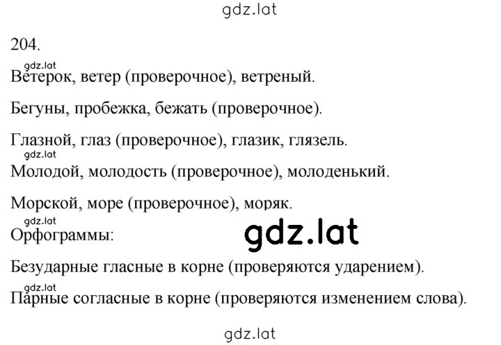 Решение задания № 204 — страница 1