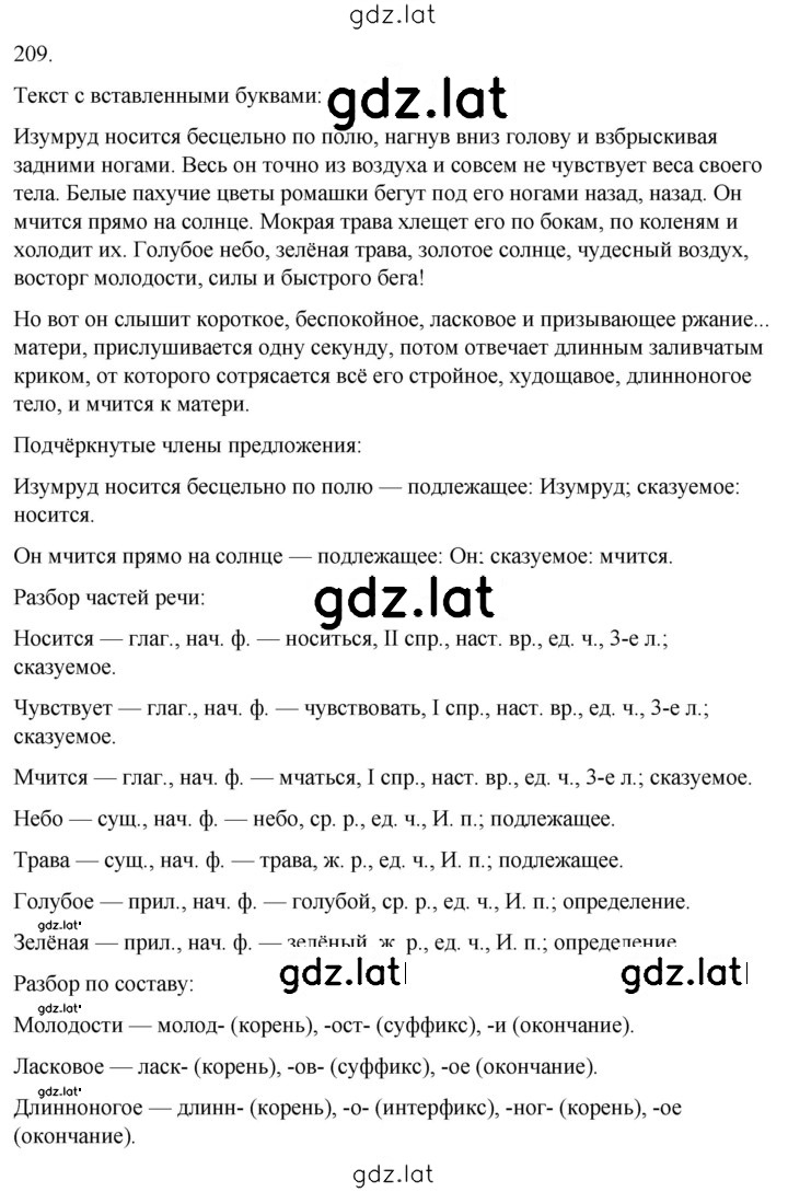 Решение задания № 209 — страница 1