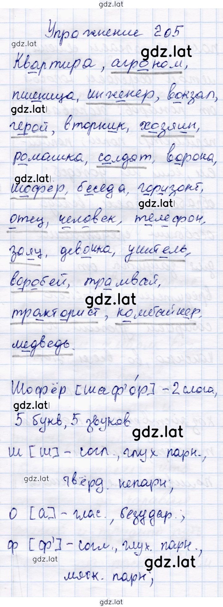 Решение задания № 205 — страница 1