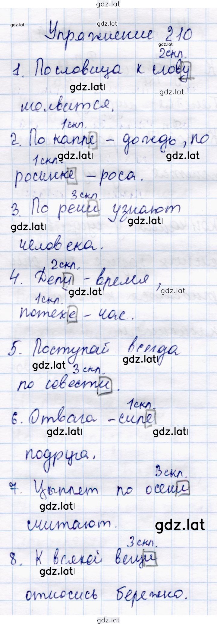 Решение задания № 210 — страница 1