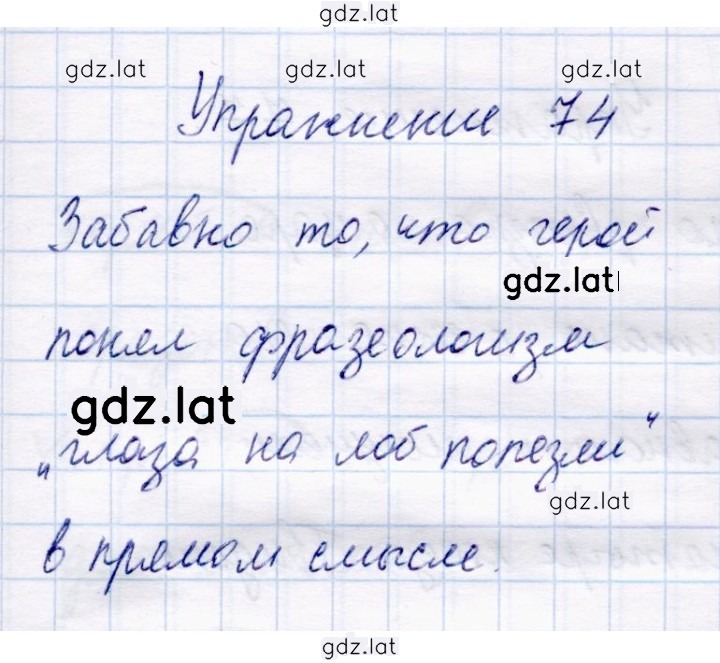 Решение задания № 74 — страница 1
