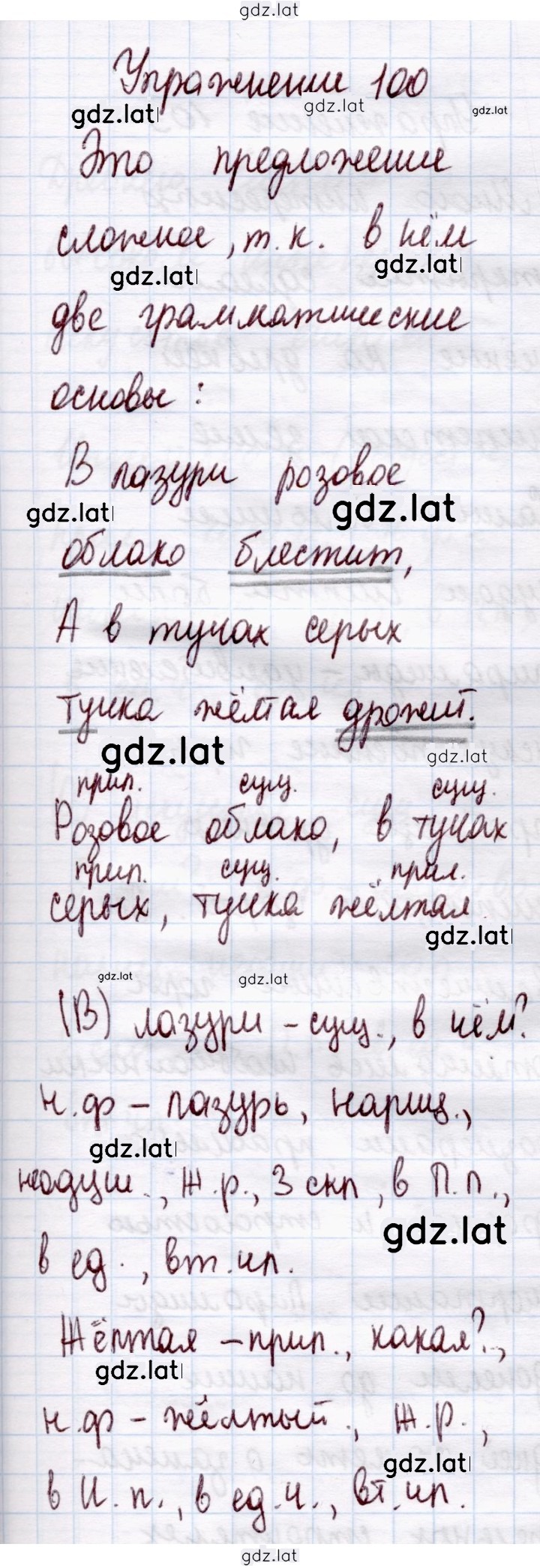Решение задания № 100 — страница 1