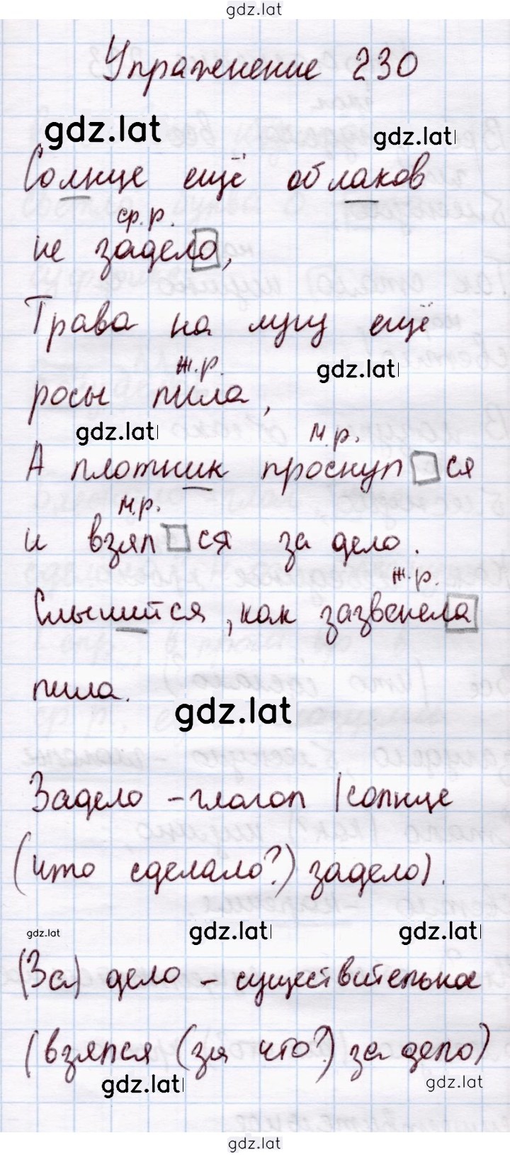 Решение задания № 230 — страница 1