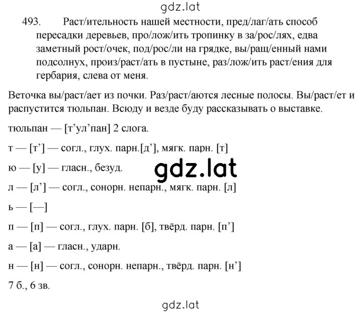 Решение задания № 493 — страница 1
