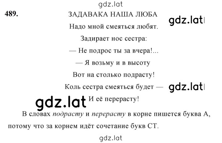 Решение задания № 489 — страница 1