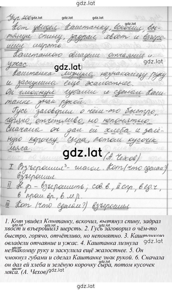 Решение задания № 206 — страница 1