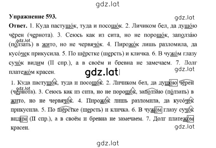 Решение задания № 593 — страница 1