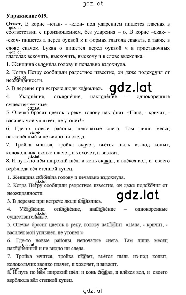Решение задания № 619 — страница 1
