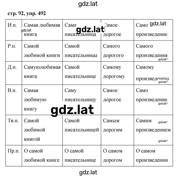 Решение задания № 492 — страница 1