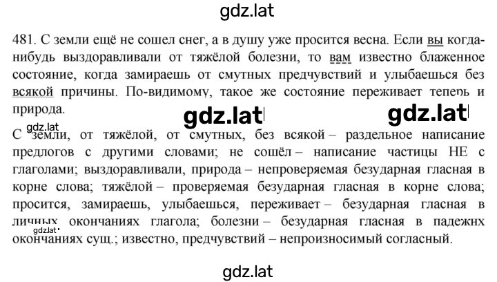 Решение задания № 481 — страница 1