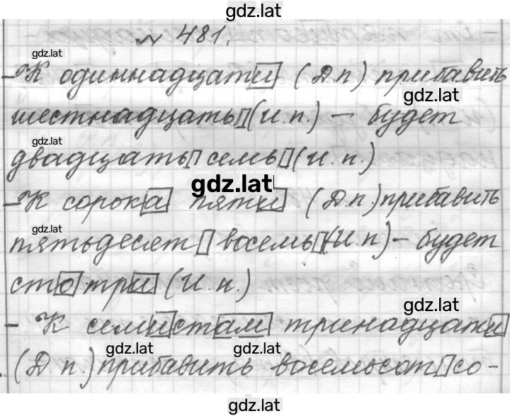 Решение задания № 481 — страница 1
