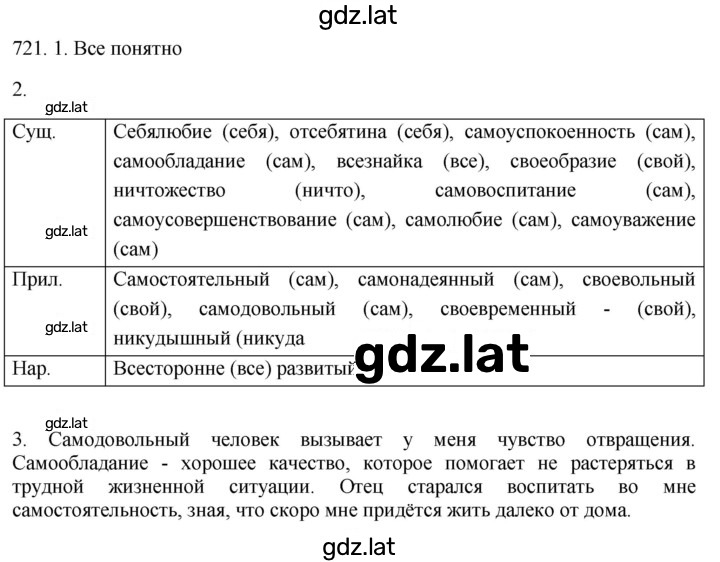 Решение задания № 721 — страница 1