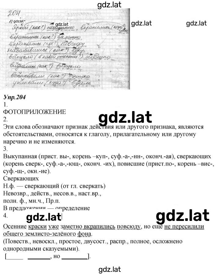 Решение задания № 204 — страница 1