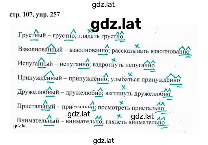 Решение задания № 257 — страница 1