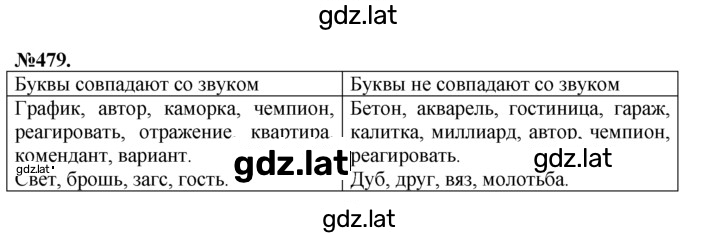 Решение задания № 479 — страница 1