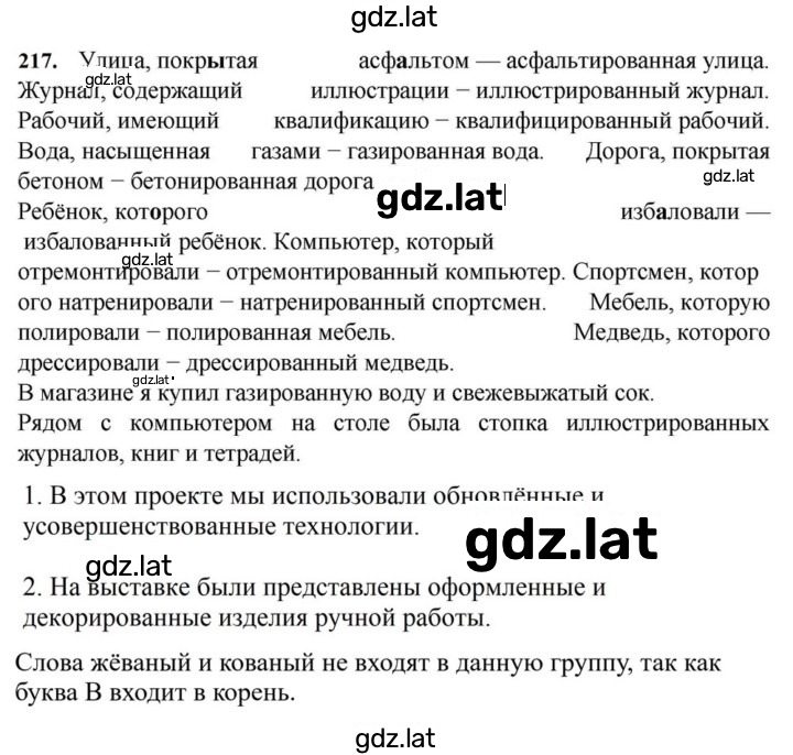 Решение задания № 217 — страница 1
