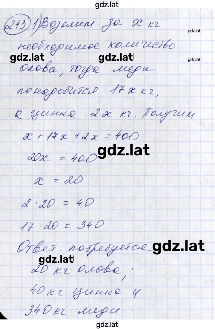 Решение задания № 243 — страница 1