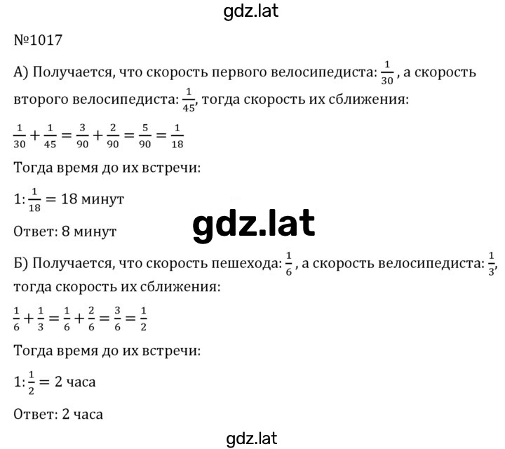 Решение задания № 1017 — страница 1