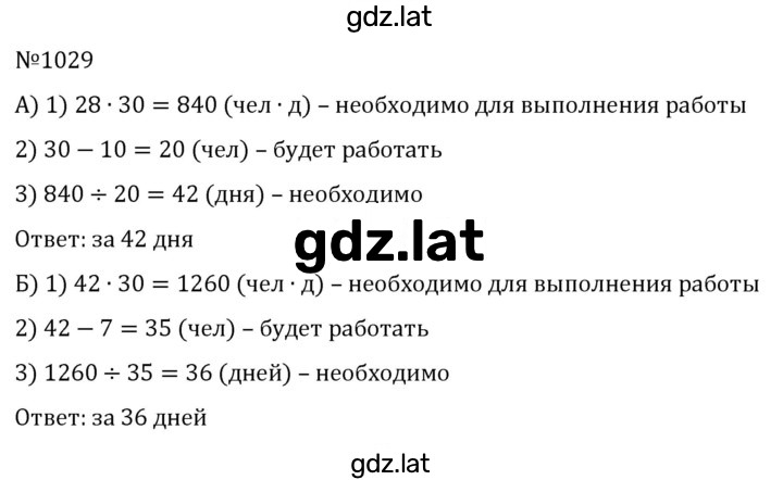 Решение задания № 1029 — страница 1