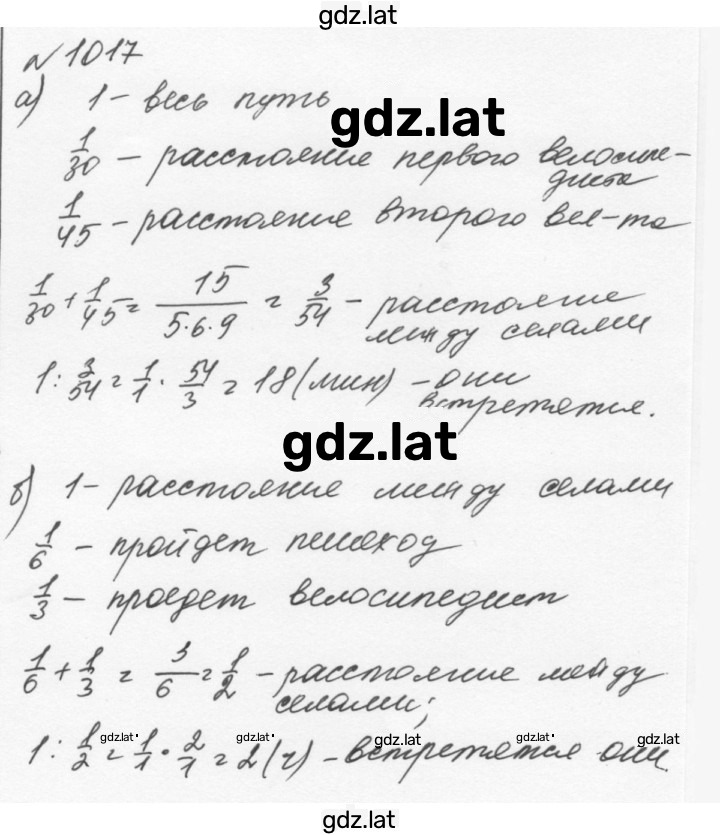 Решение задания № 1017 — страница 1