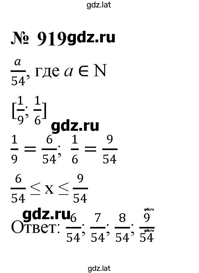 Решение задания № 919 — страница 1