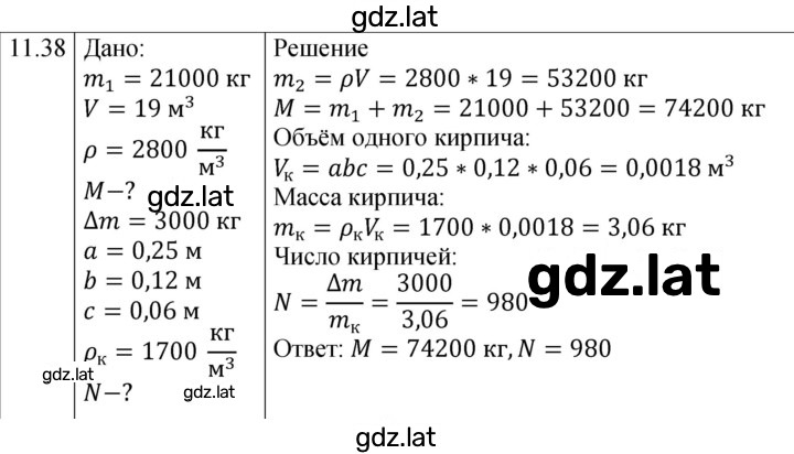 Решение задания № 11.38 [265] — страница 1