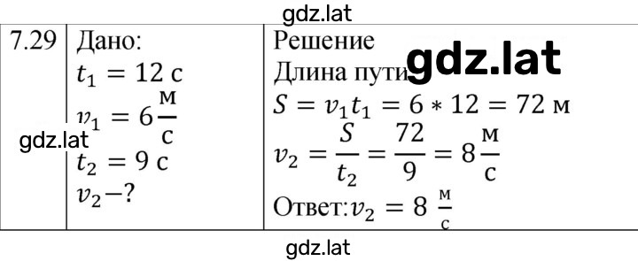 Решение задания № 7.29 [134] — страница 1