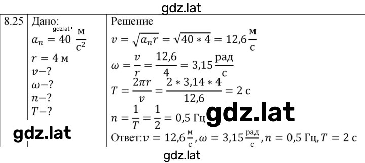 Решение задания № 8.25 [Д. 21] — страница 1