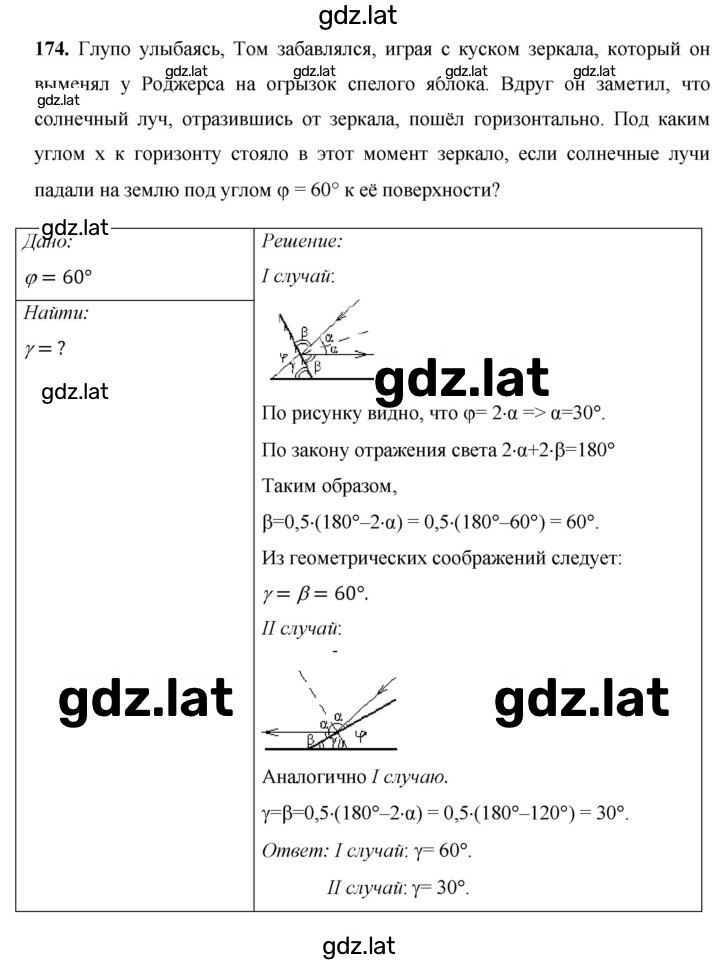 Решение задания № 174 — страница 1