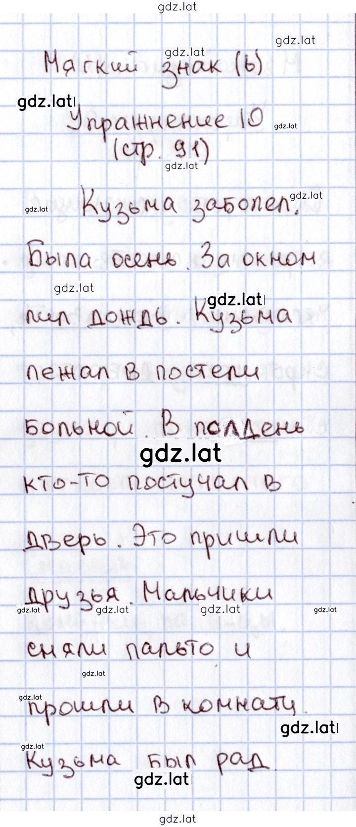 Решение задания № 91 — страница 1