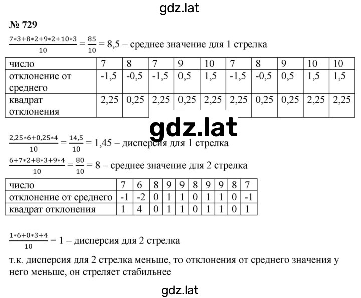 Решение задания № 729 — страница 1