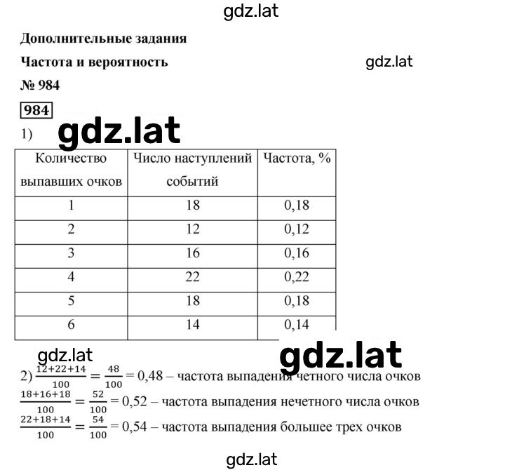 Решение задания № 984 — страница 1
