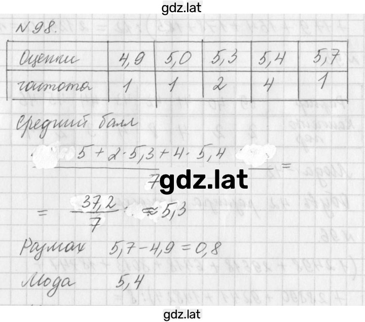 Решение задания № 98 — страница 1