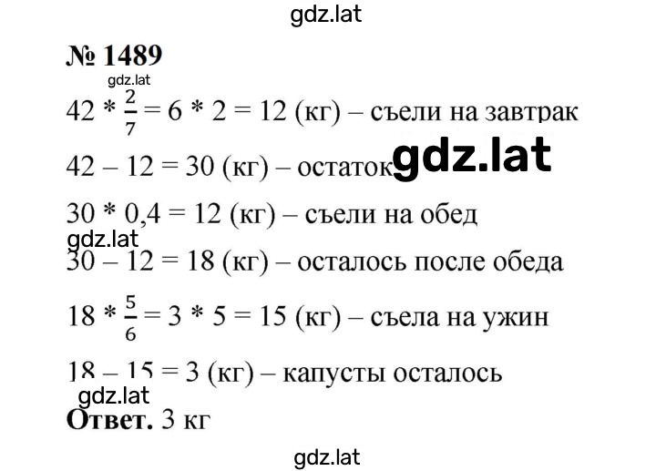 Решение задания № 1489 — страница 1