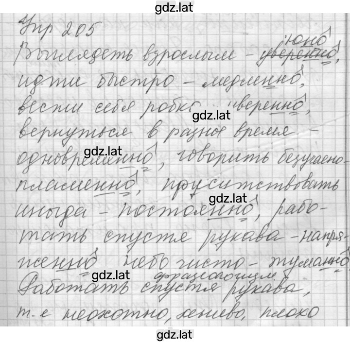 Решение задания № 205 — страница 1